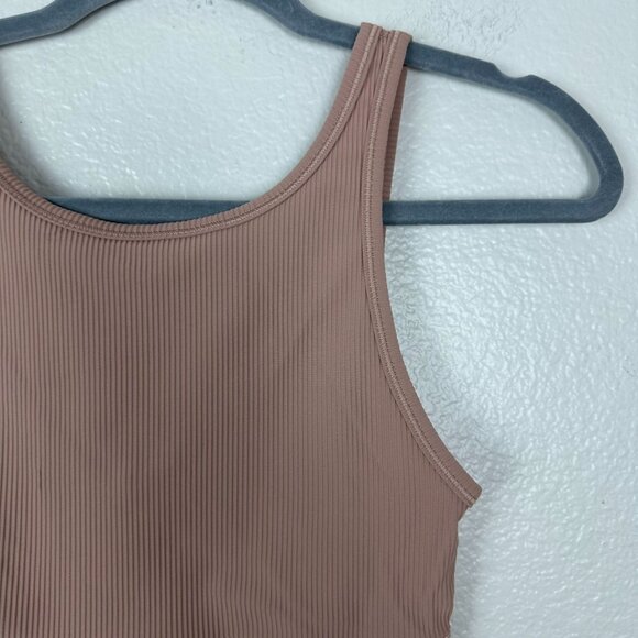 Lululemon Power Pivot Ribbed Tank XS Luxtreme Beige Nude Athletic Activewear Str - Picture 3 of 6